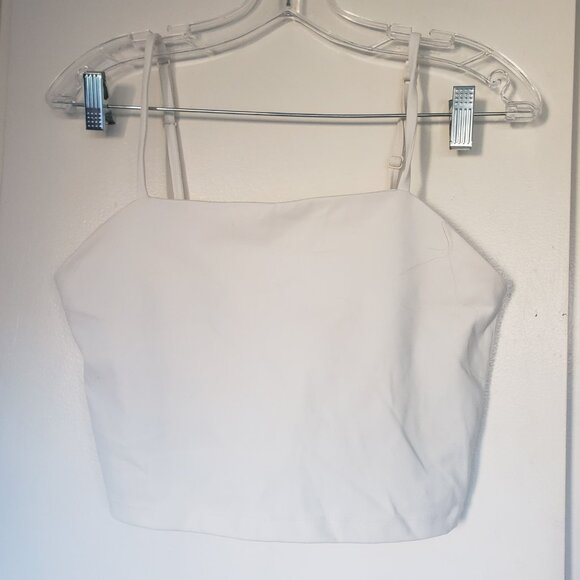 Girlfriend Collective size Large White Bra Top Cropped - Picture 1 of 4
